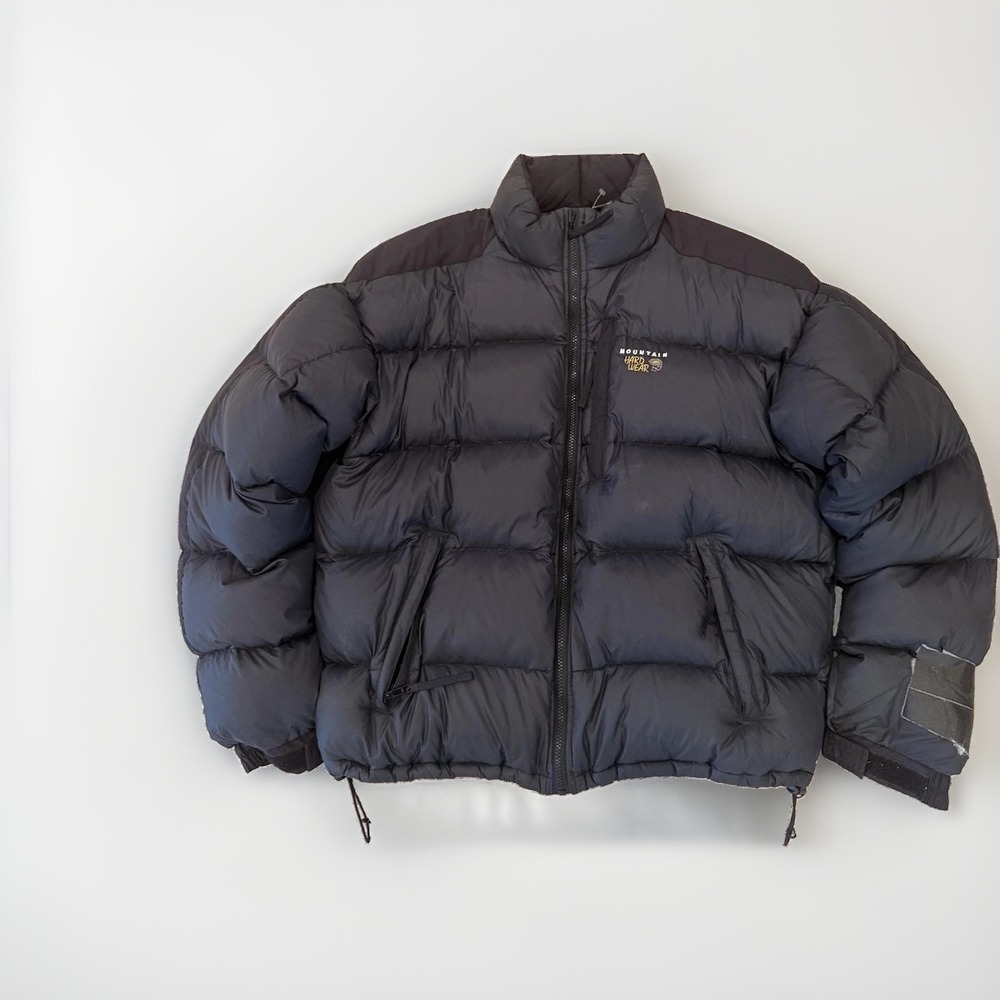 Mountain Hardwear Jacket Mens XL Black Down Puffer Full Zip Ski Winter Hiking
